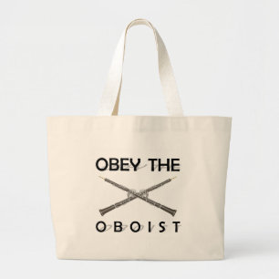 Grand Tote Bag Obéissez le hautbois