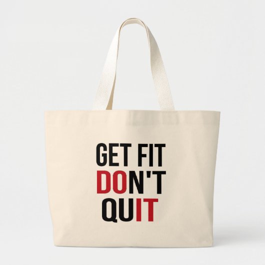 Grand Tote Bag Obtenez l'ajustement ne stoppent pas - FAITES-LE (Devant)