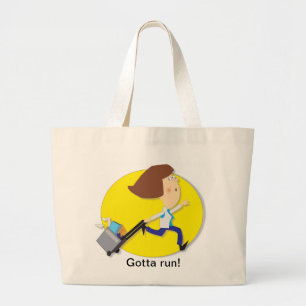 Grand Tote Bag "Obtenu de courir" fourre-tout enorme