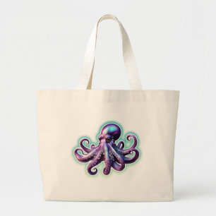 Grand Tote Bag Octopus pourpre