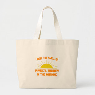 Grand Tote Bag Odeur de physiothérapie le matin