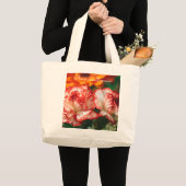 Grand Tote Bag Oeillets rayés et gerbera (Devant (produit))