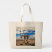 Grand Tote Bag Oeuvres d'art sur Hokitika Beach, Nouvelle-Zélande (Dos)