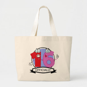 Grand Tote Bag Officially 16 Birthday Banner