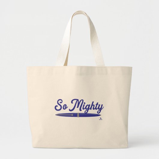 Grand Tote Bag Oh So Puissant Conception De Stylo Auteur (Devant)
