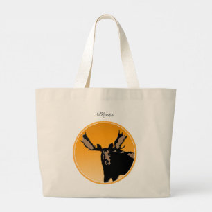 Grand Tote Bag Oie au coucher du soleil - Art original de la faun