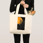 Grand Tote Bag oiseau à silhouette (Devant (produit))