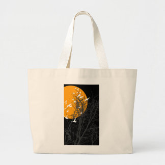 Grand Tote Bag oiseau à silhouette