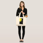 Grand Tote Bag oiseau à silhouette (Devant (modèle))