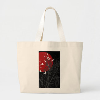 Grand Tote Bag oiseau à silhouette