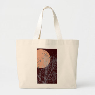 Grand Tote Bag oiseau à silhouette