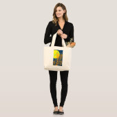 Grand Tote Bag oiseau à silhouette (Devant (modèle))