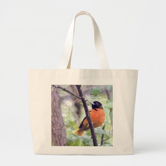 Grand Tote Bag Oiseau animal Baltimore Oriole (Devant)