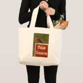 Grand Tote Bag Oiseau bleu (Devant (produit))