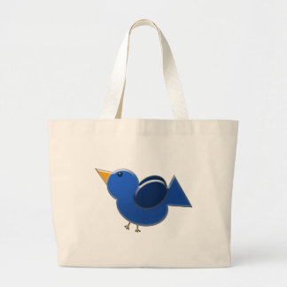 Grand Tote Bag Oiseau bleu Fourre-tout