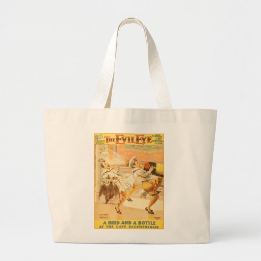 GRAND TOTE BAG OISEAU ET BOUTEILLE (Devant)