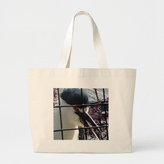 Grand Tote Bag Oiseau exotique à l'image Zoo (Devant)
