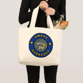 Grand Tote Bag Omaha Nebraska (Devant (produit))