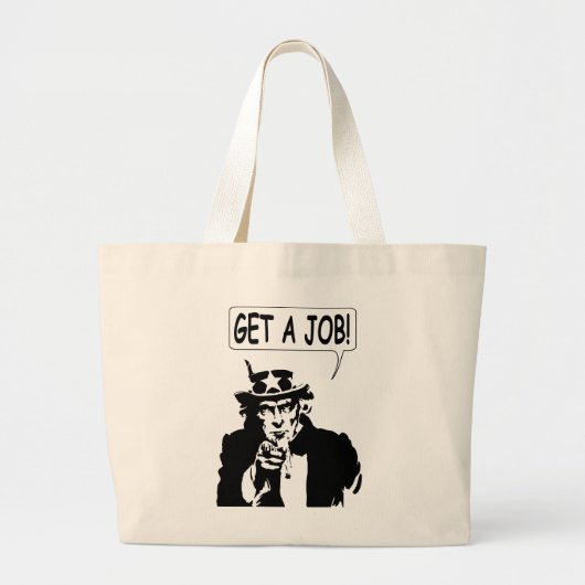 Grand Tote Bag Oncle Sam Obtient Un Emploi (Devant)