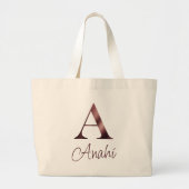 Grand Tote Bag Or Rose Luxe Monogramme (Devant)