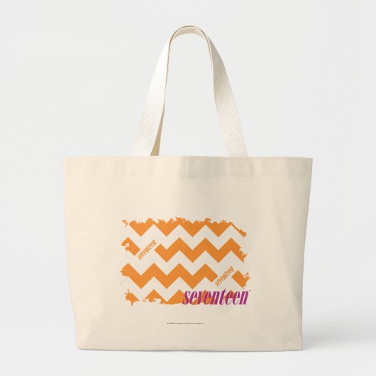 Grand Tote Bag Orange 4 de zigzag (Devant)