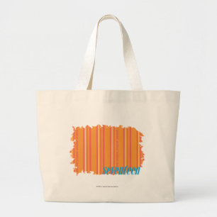 Grand Tote Bag Orange mince 2 de rayures