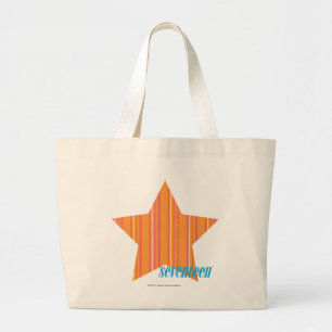 Grand Tote Bag Orange mince 4 de rayures