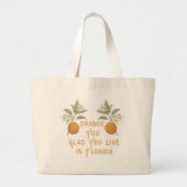 Grand Tote Bag Orange, vous avez plaisir Fourre-tout (Devant)