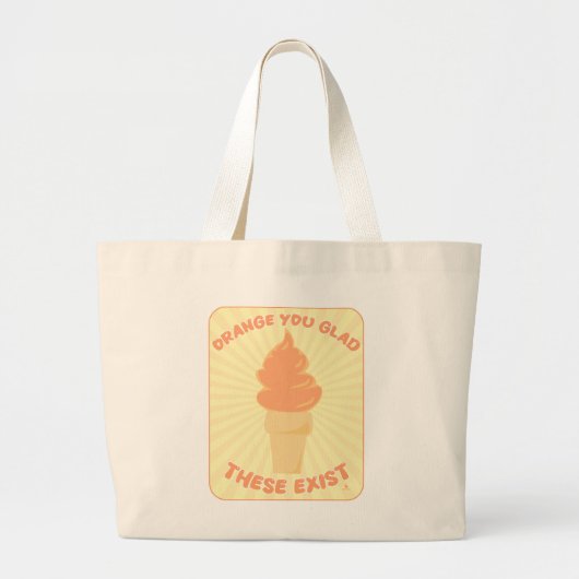 Grand Tote Bag Orange You Glad Frozen Whip temps de dessin (Devant)