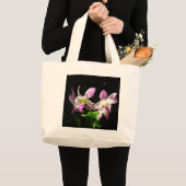 Grand Tote Bag Orchidées roses (Devant (produit))