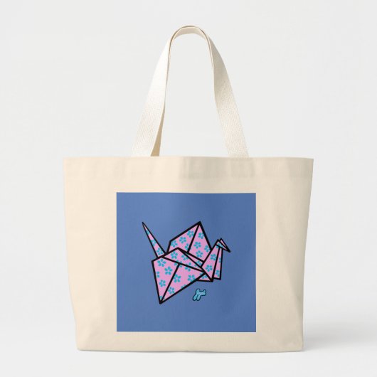 Grand Tote Bag Origami Crane Fourre-tout (Devant)