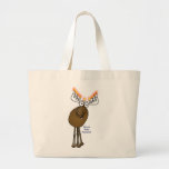 Grand Tote Bag Orignaux de Hanoukka !<br><div class="desc">Ce petit orignal Menorah de bande dessinée vous souhaite un Moosed Hanoukka heureux !</div>