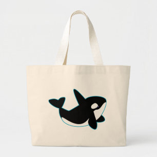 Grand Tote Bag Orque mignonne (épaulard)