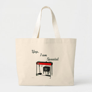 Grand Tote Bag Ouais je suis spécial - guitare hawaïenne de