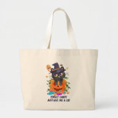Grand Tote Bag Oubliez Les Bonbons, Donnez-Moi Juste Un Chat (Devant)