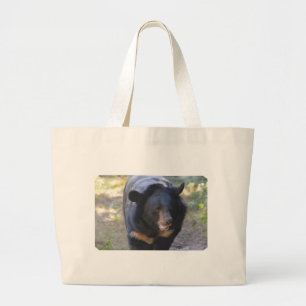 Grand Tote Bag Ours à lunettes noir