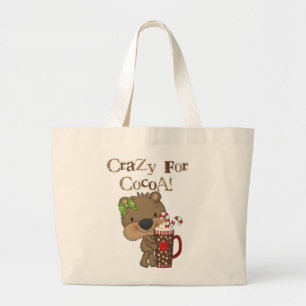 Grand Tote Bag Ours de fille fou pour le cacao