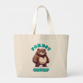 Grand Tote Bag Ours Drôle (Dos)
