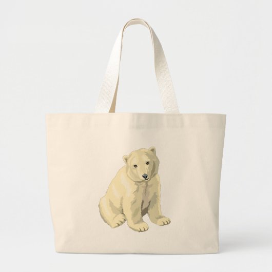 Grand Tote Bag Ours polaire (Devant)