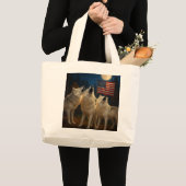 Grand Tote Bag Pack de loup américain (Devant (produit))