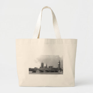 Grand Tote Bag Palais blanc noir de Westminster