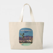 Grand Tote Bag Palm Springs California Pool Hotel Trees Retro (Dos)