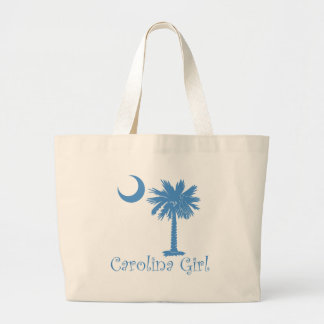 Grand Tote Bag Palmetto bleu-clair de fille de la Caroline