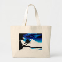 Palmier blanc noir bleu Silhouette