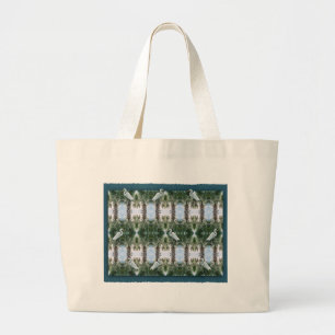 Grand Tote Bag Palmier et héron