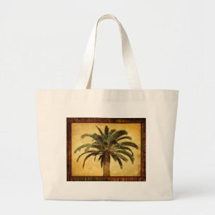 Grand Tote Bag Palmier tropical vintage