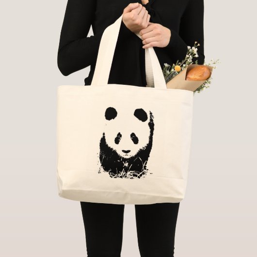 Grand Tote Bag Panda (Devant (produit))
