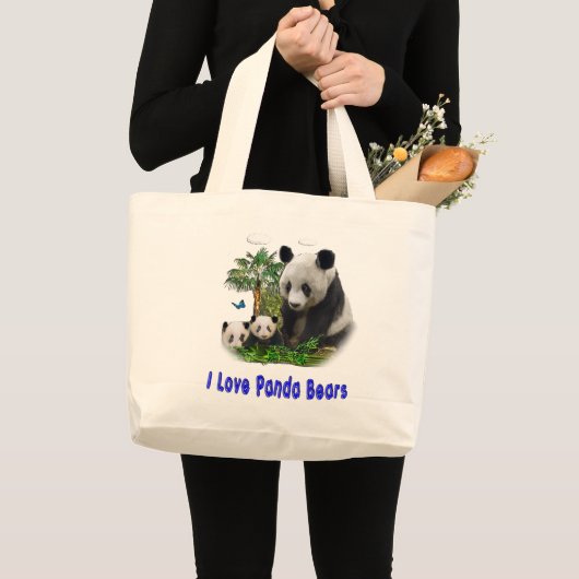Grand Tote Bag Panda Bears (Devant (produit))
