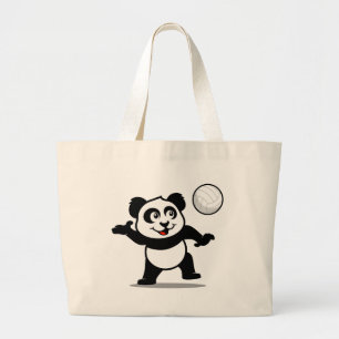 Grand Tote Bag Panda de volley-ball