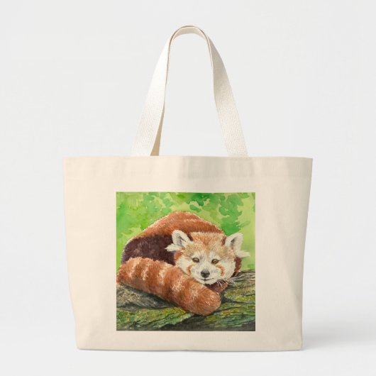 Grand Tote Bag Panda rouge (Devant)